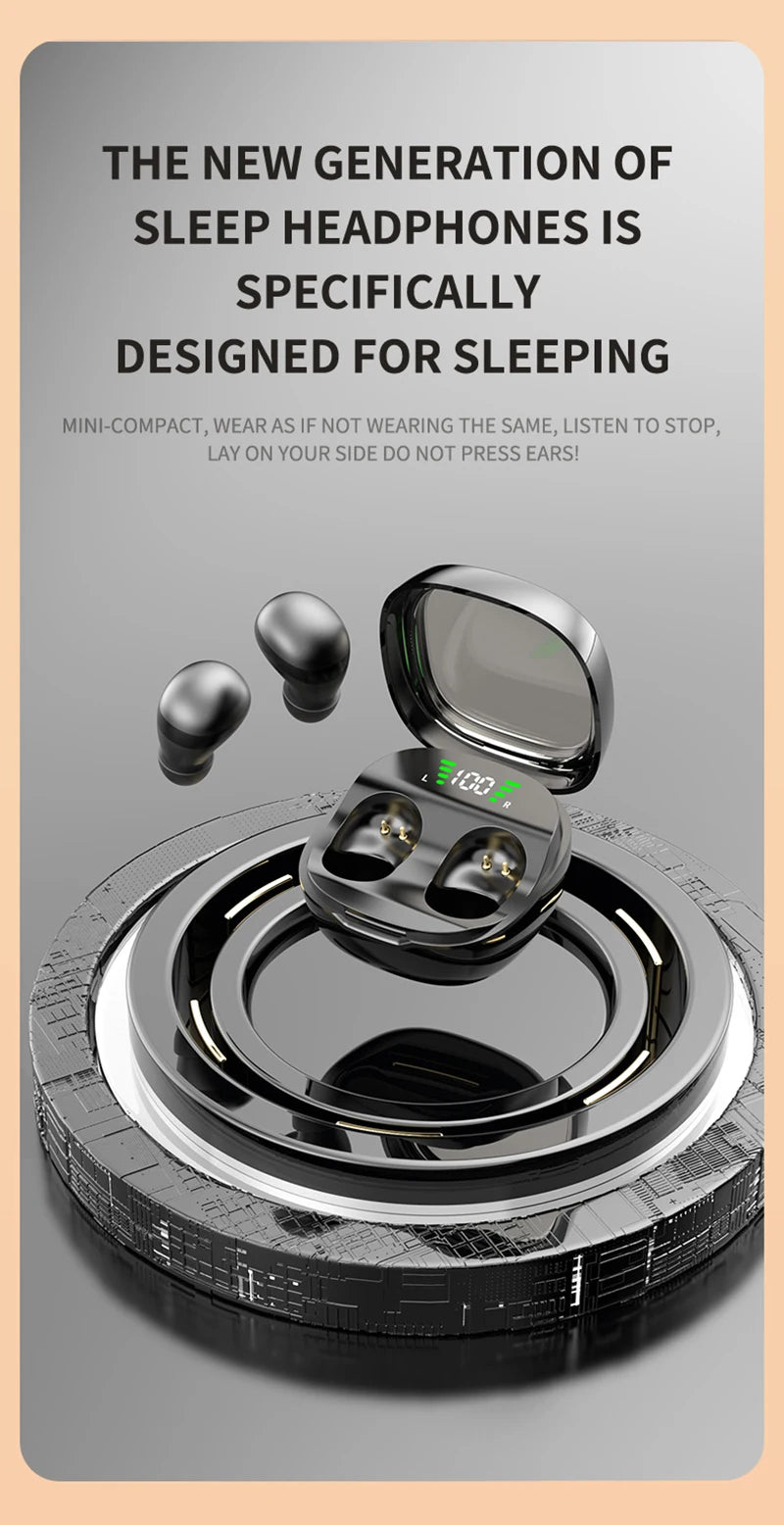 Xiaomi Mini sans fil Bluetooth 5.3 Casque Petits écouteurs Sommeil Travail Musique Sports Invisible HD HIFI Basse Qualité sonore Écouteurs