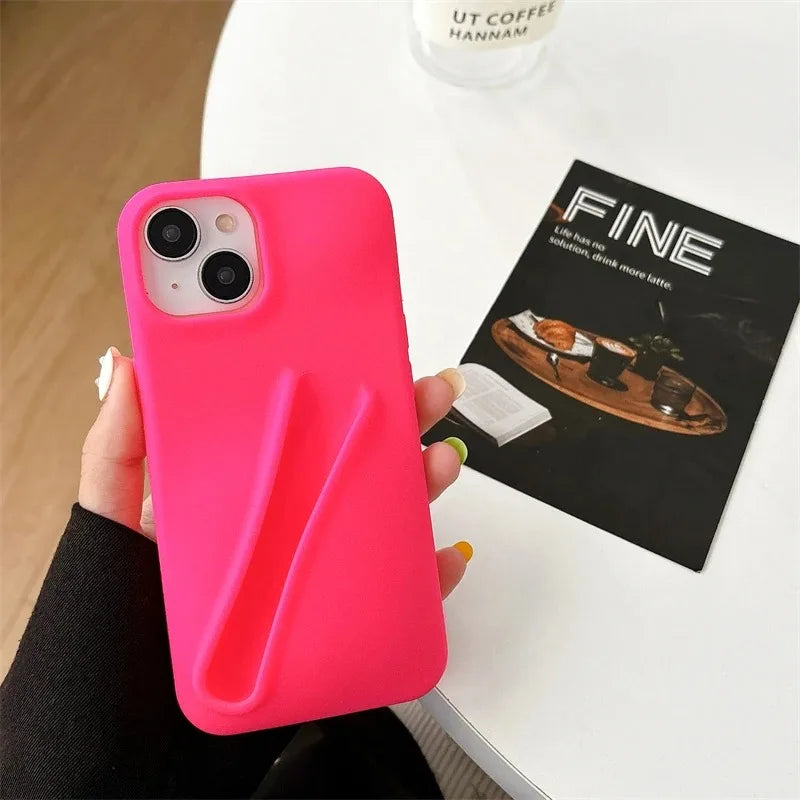 Coque de téléphone en silicone souple avec rouge à lèvres pour iPhone 16, 15, 14 Pro Max, X, XS, XR, 13, 12, Mini, 11, 6, 7, 8 Plus