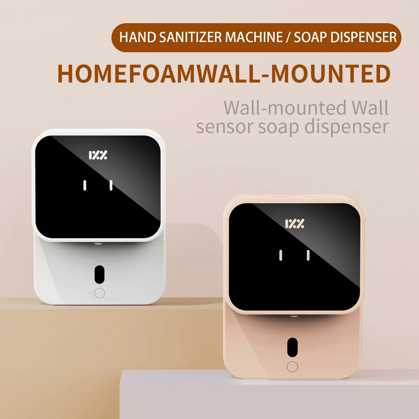 Distributeurs de savon liquide Rechargeable mural 280ML à réglage à trois vitesses Distributeur automatique de mousse Machine de désinfectant pour les mains