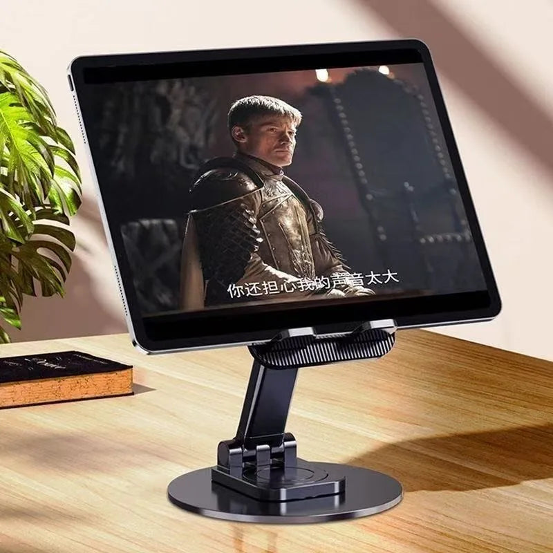 360 Rotating Cell Phone Holder ABS Desktop Folding for cell phone Tablet Cell Phone Stand Lift Telescopic Folding Desktop Stand