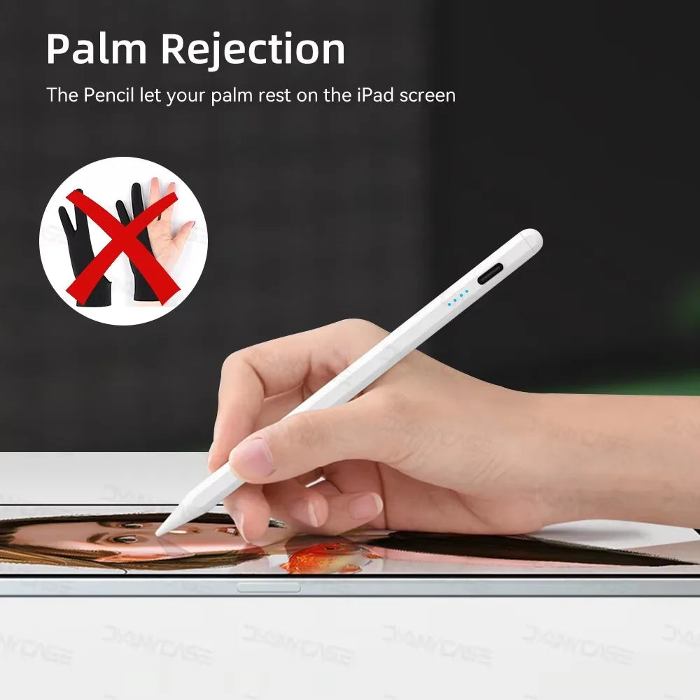 Pour iPad Pencil 10e génération Air 6 M2 Pro M4 Stylus avec inclinaison de la paume, pour iPad Pro 11 12.9 Air 4/5 7/8/9 mini 56 7 Tablette