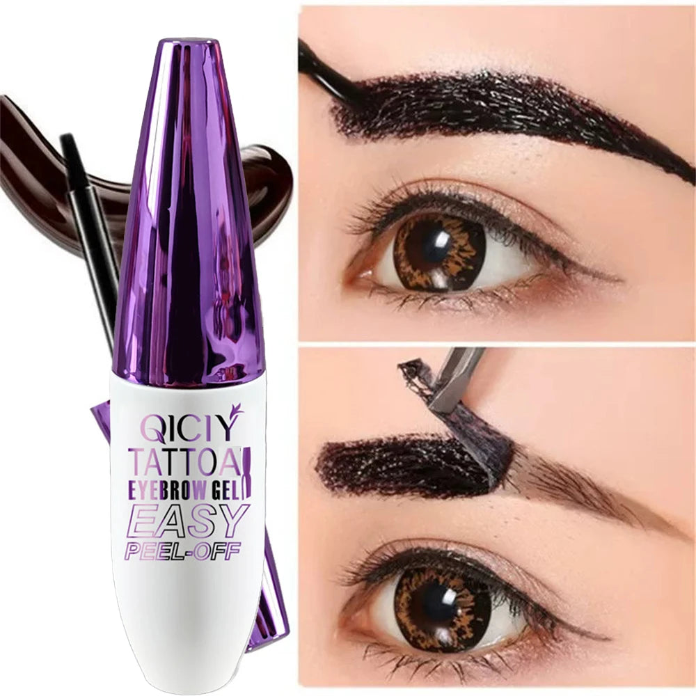 Tatouage d’une durée de 3 jours, types de crème de gel pour sourcils faciles à décoller, cosmétiques imperméables résistants à la transpiration, résistants à la transpiration, longue durée