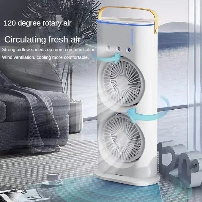 Nouveau ventilateur de climatisation par pulvérisation, portable, électrique avec lumière