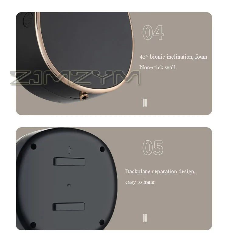 Distributeur de savon intelligent à 3 vitesses Lave-mains à induction sans contact Distributeur de savon liquide mural avec affichage numérique de température
