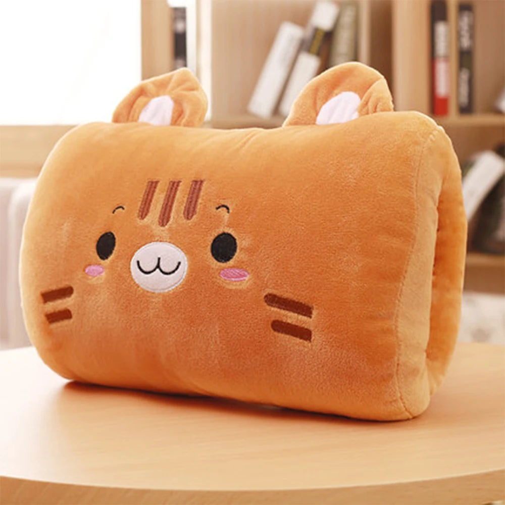 Coussin mignons pour enfants Jouets en peluche de dessin animé d'hiver Chauffe-main, non électrique