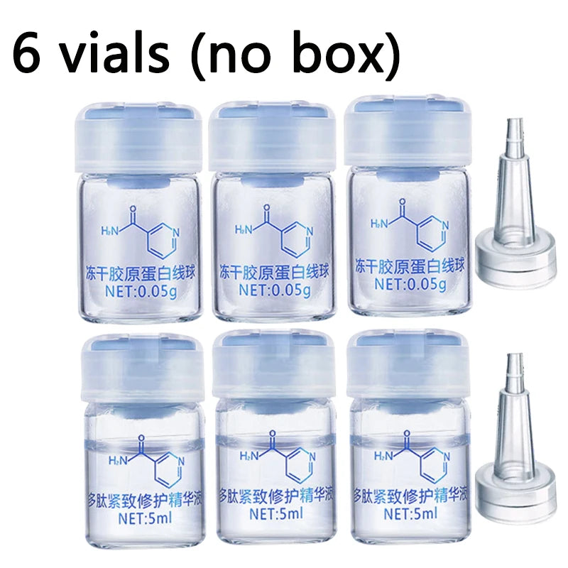 Sérum coréen pour le visage à base de protéines de soie hydrolysées et de collagène.