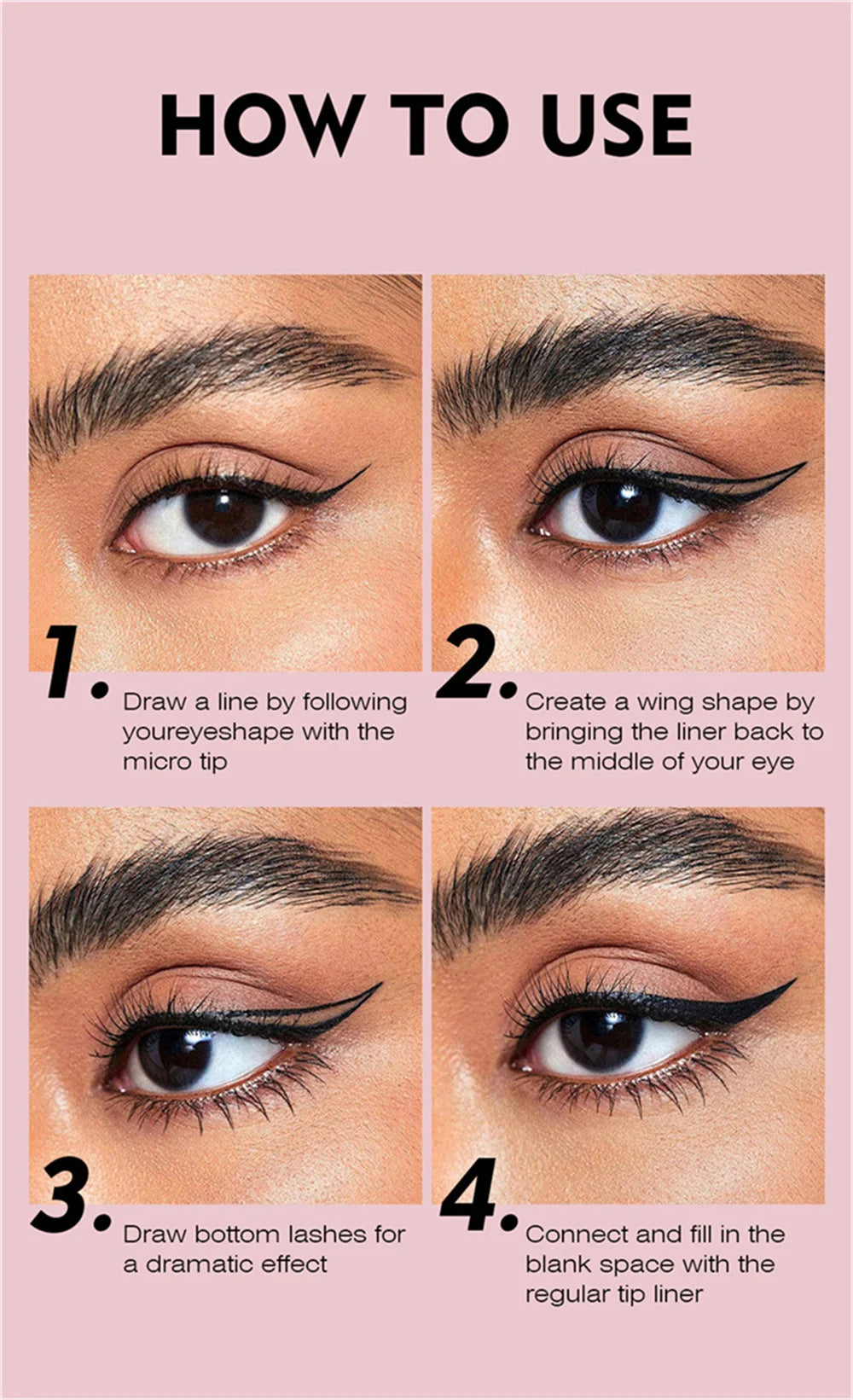 Waterproof Black Liquid Eyeliner Pen Ultra-Fine Anti Smudge Lasting Smooth Lying Silkworm Eyes Liner Pencils Eye Makeup Tools