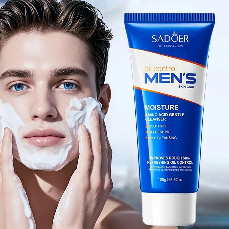 SADOER – Coffret Soins Visage Hommes 6-en-1 Hydratation • Nettoyage • Protection solaire • Anti-âge .