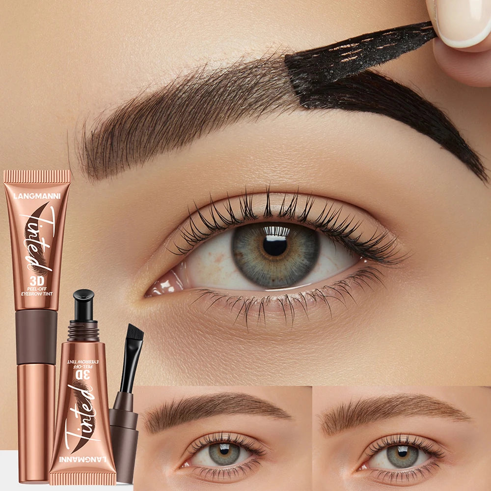 Gel de teinture pour sourcils 3 couleurs, imperméable, longue tenue, naturel, amovible, sans bavures, tatouage, maquillage.