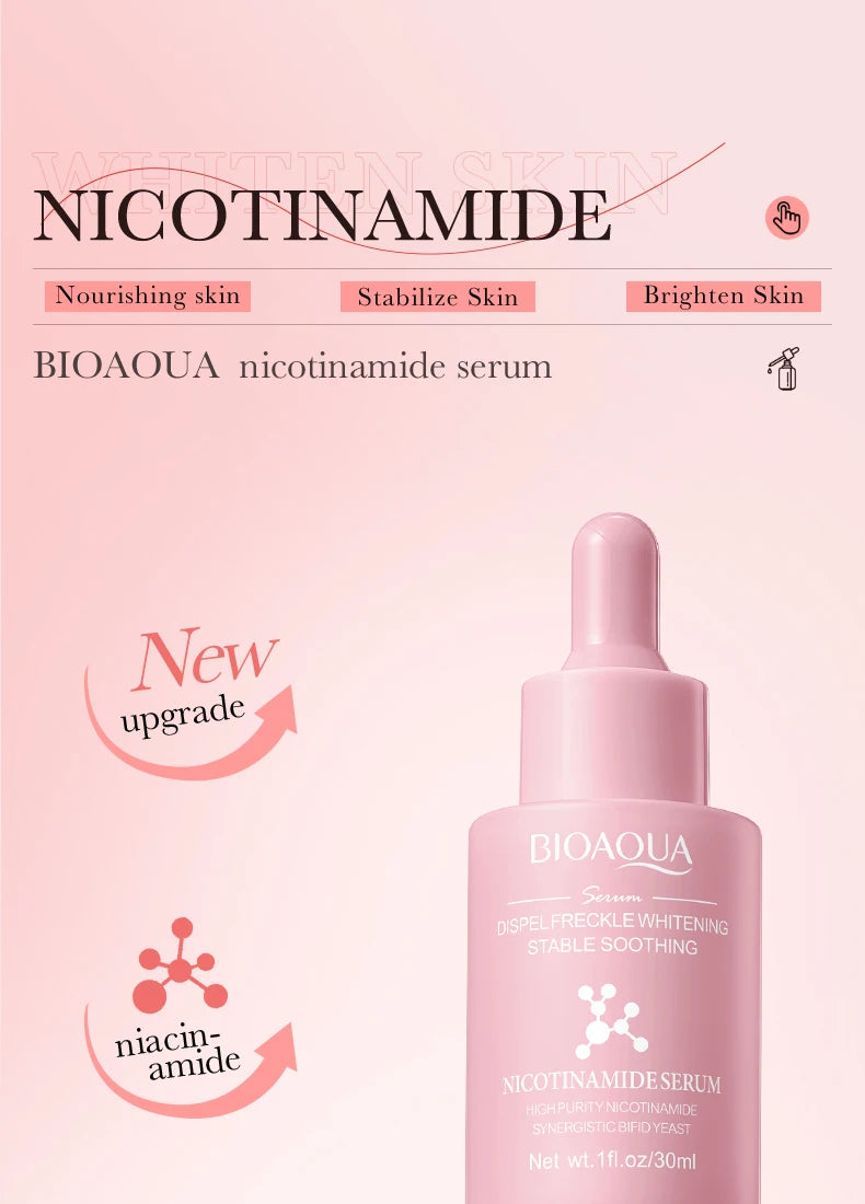 BIOAQUA – Sérum Visage Concentré à la Vitamine C, Rétinol & Acide Hyaluronique, Essence Anti-Âge Éclaircissante.