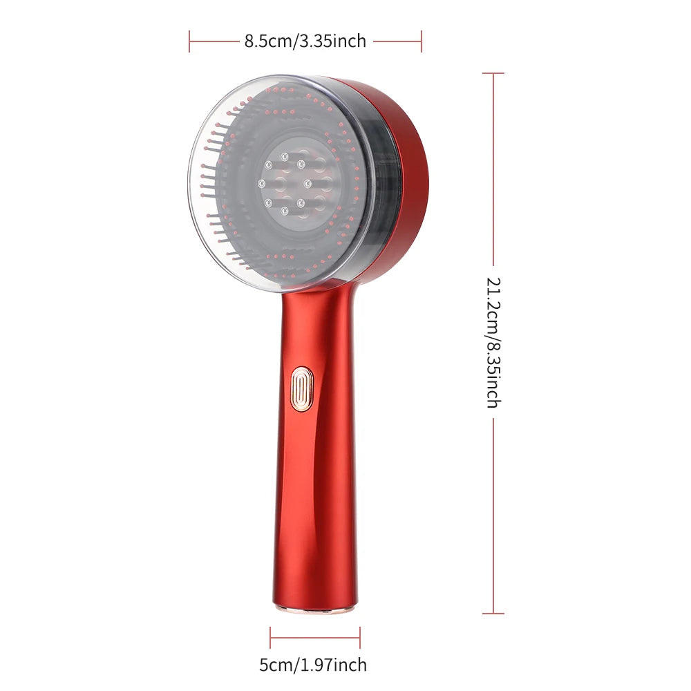 Brosse de massage à vibration électrique, portable, Applicateur liquide Masseur de cuir chevelu et Croissance des cheveux.