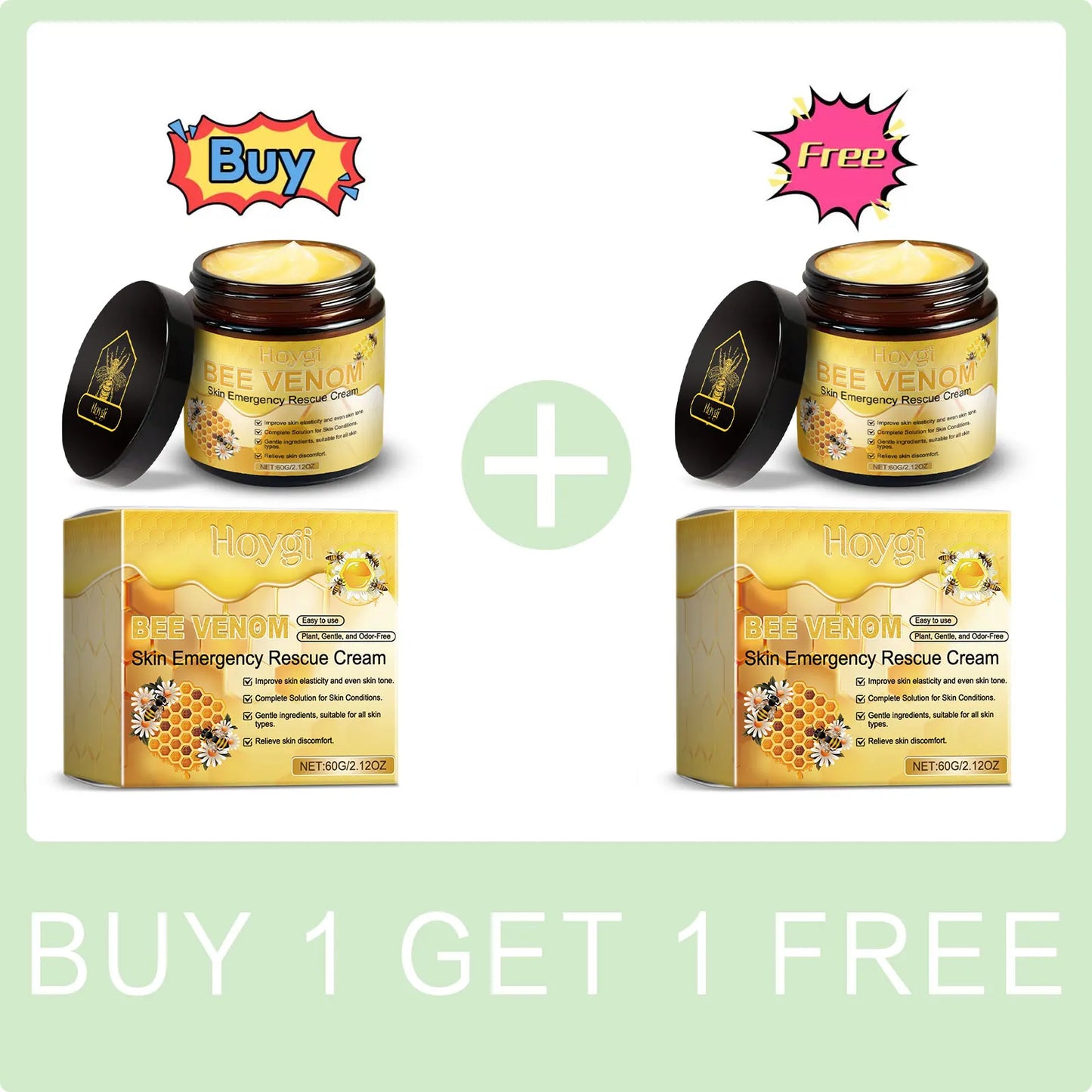 Crème de venin d'abeille Soulage les rougeurs, répare les dommages, renforce la peau, barrière cutanée, hydratant en profondeur, soins de la peau, crème pour le corps nourrissante