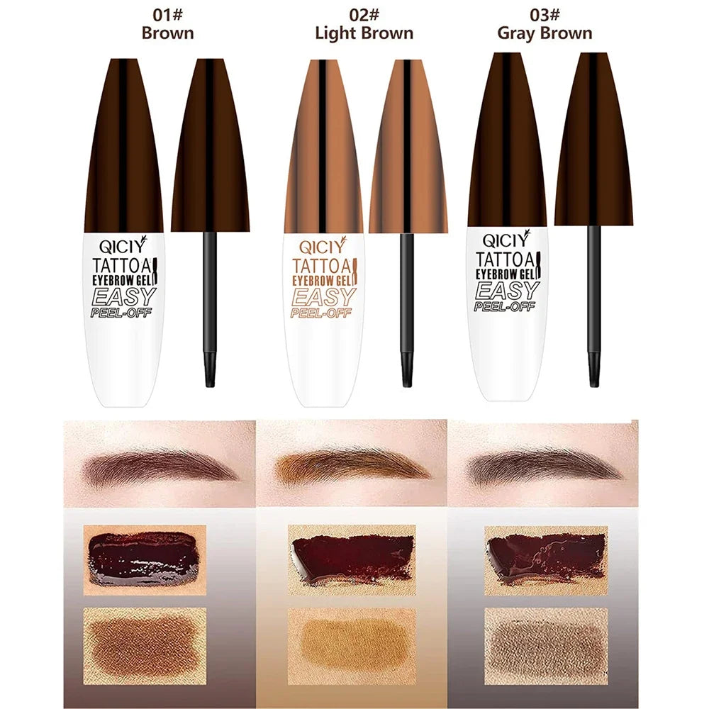 Tatouage d’une durée de 3 jours, types de crème de gel pour sourcils faciles à décoller, cosmétiques imperméables résistants à la transpiration, résistants à la transpiration, longue durée