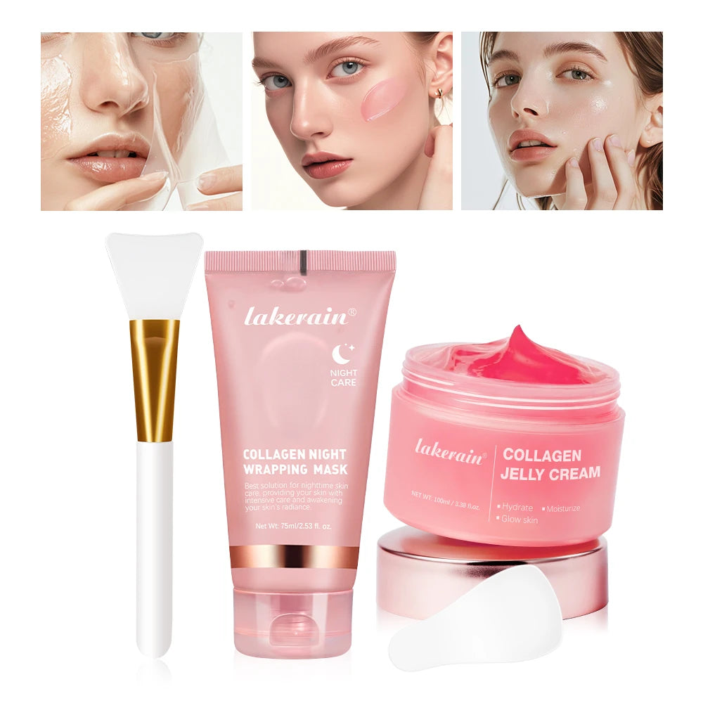 Masque de Nuit au Collagène – Crème Hydratante & Raffermissante