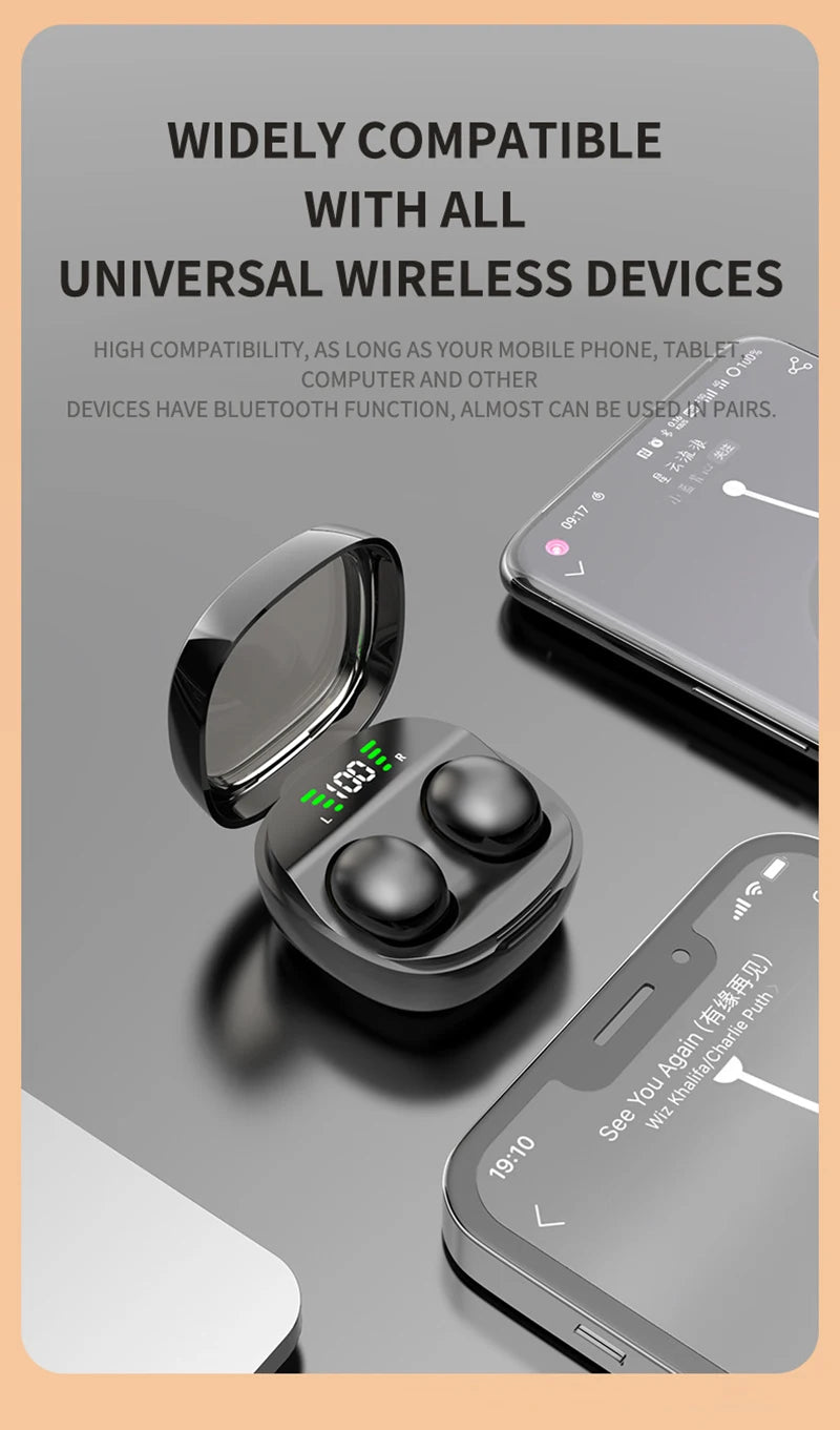 Xiaomi Mini sans fil Bluetooth 5.3 Casque Petits écouteurs Sommeil Travail Musique Sports Invisible HD HIFI Basse Qualité sonore Écouteurs