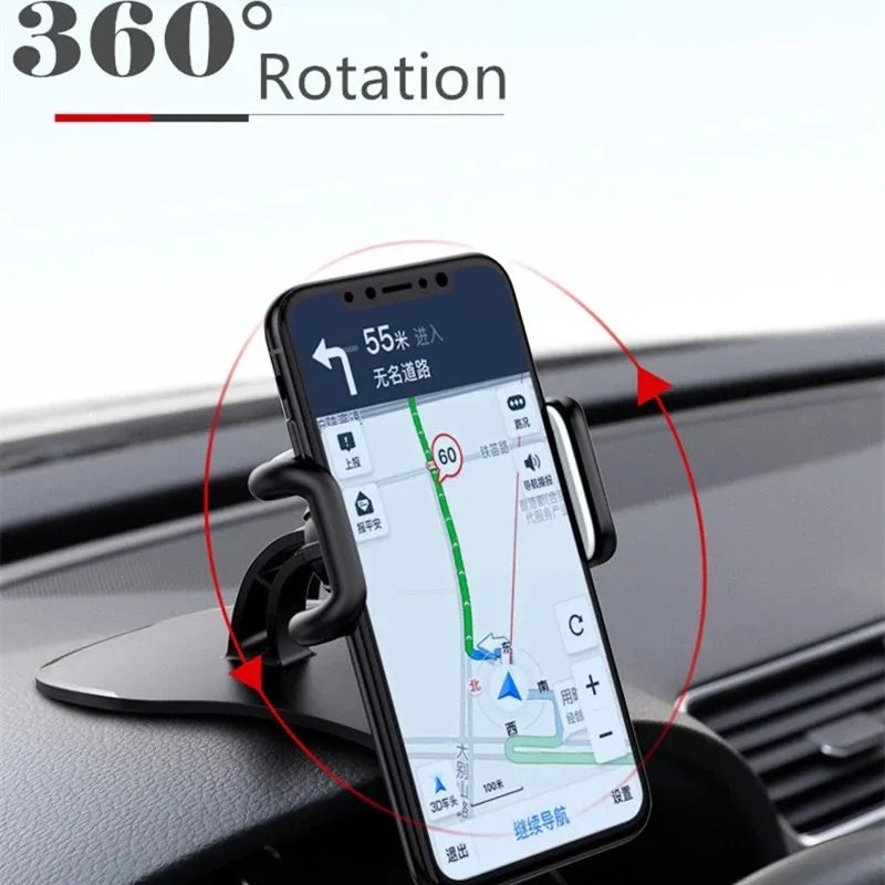 Support de téléphone de voiture rotatif 360 universels pour téléphone portable, tableau de bord de rack de voiture pour prise en main automatique