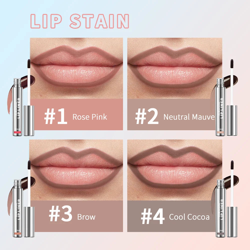 Crayon à lèvres imperméable Peel Off Tattoo Lipgloss Imperméable Longue durée Teinte pour les lèvres mates Contour brun Tear-off Lèvres Tache Cosmétique