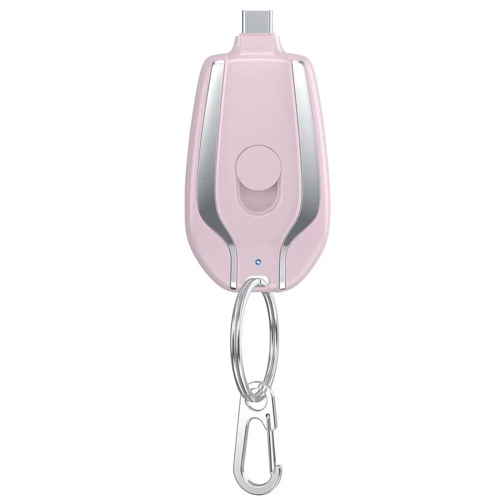 Chargeur de porte-clés portable | Mini batterie ultra-compacte de type 1500 mAh C | Banque d'alimentation de secours de charge rapide pour les appareils Iphone
