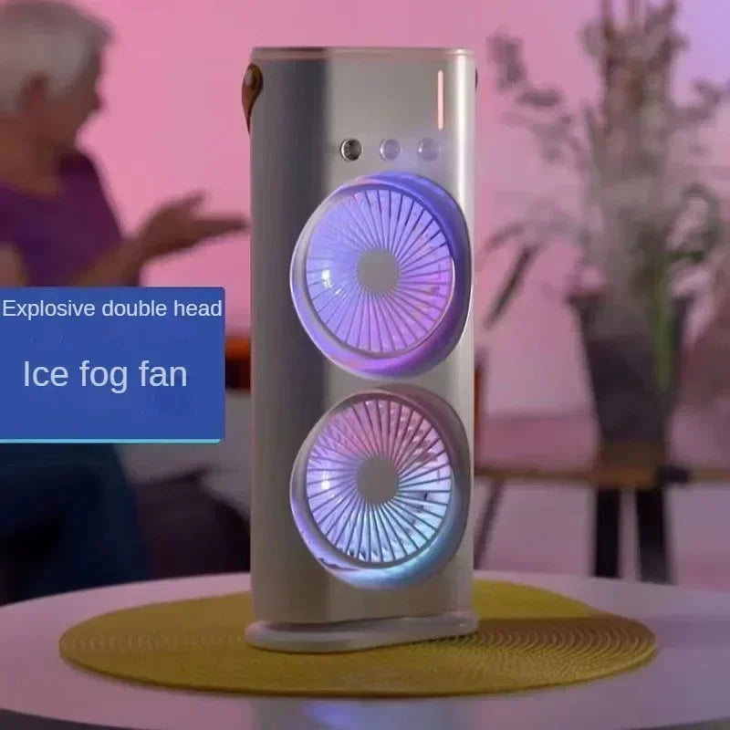 Nouveau ventilateur de climatisation par pulvérisation, portable, électrique avec lumière