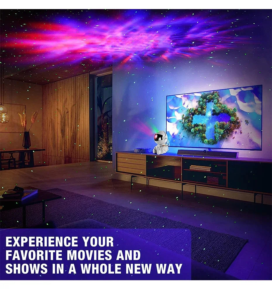 Projecteur d'étoiles Galaxy Night Light Astronaute Space Projector Starry Nebula Ceiling LED Lamp for Bedroom Home Decorative kids gift