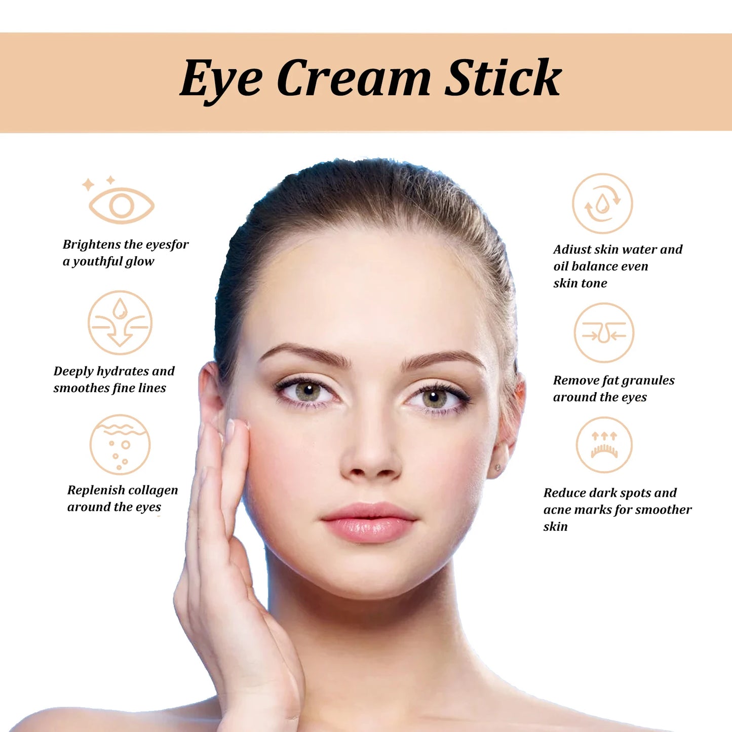 Crème contour des yeux à l'escargot en stick Collagène