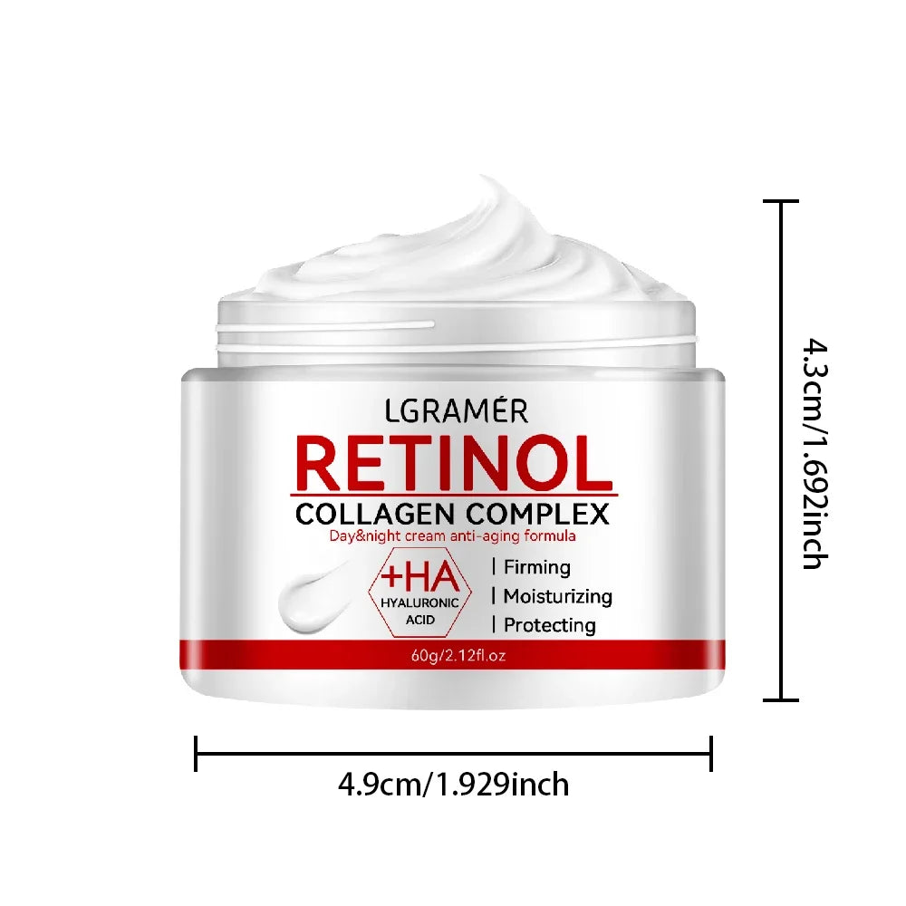 Crème raffermissante au rétinol et Collagène Rides lisses Crème pour le visage, hydratante et Éclaircissante
