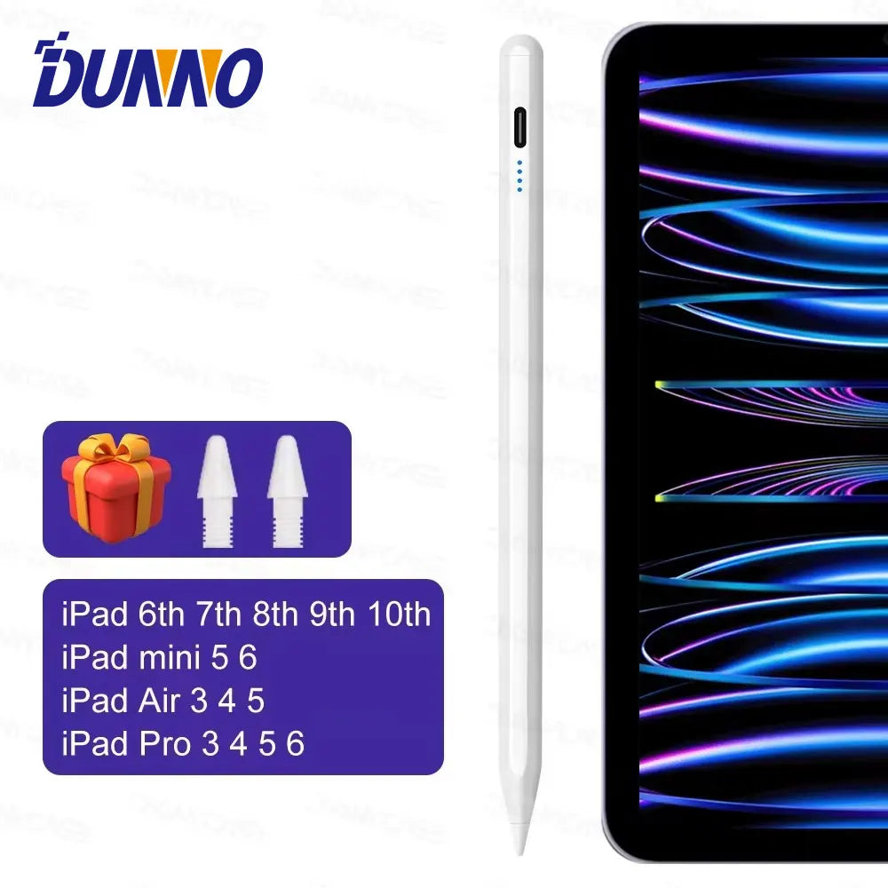 Pour iPad Pencil 10e génération Air 6 M2 Pro M4 Stylus avec inclinaison de la paume, pour iPad Pro 11 12.9 Air 4/5 7/8/9 mini 56 7 Tablette