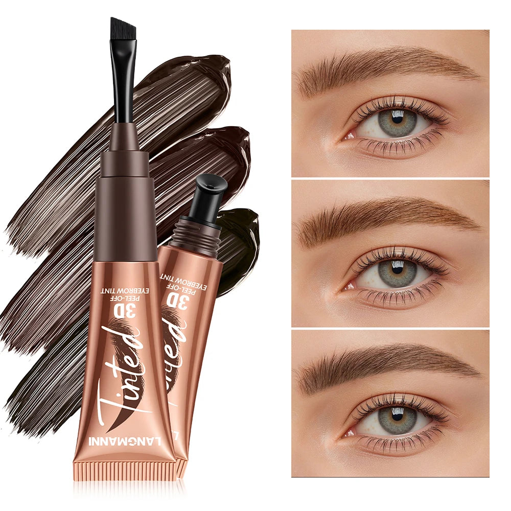Gel de teinture pour sourcils 3 couleurs, imperméable, longue tenue, naturel, amovible, sans bavures, tatouage, maquillage.