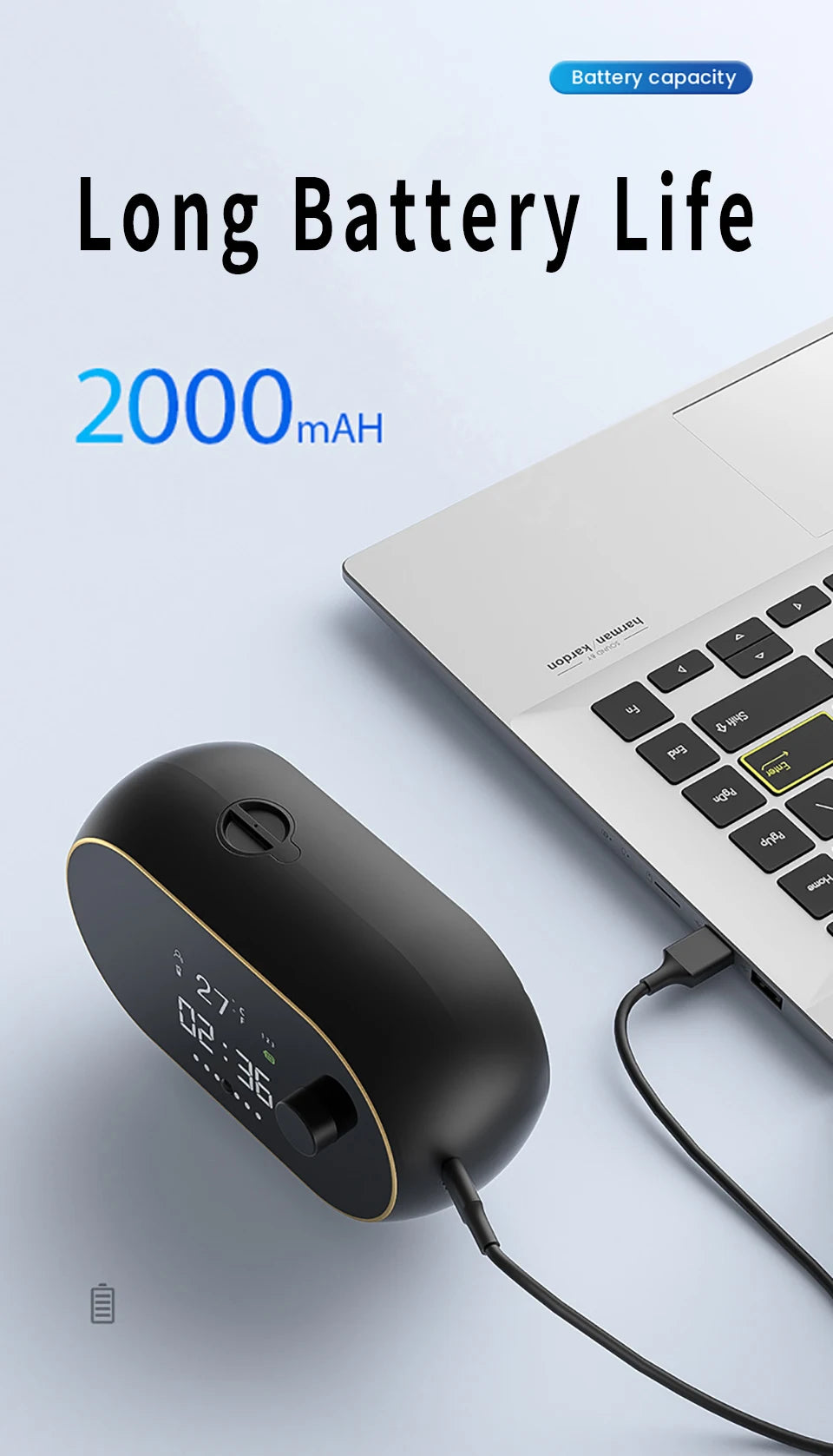 Distributeur automatique de savon en mousse sans contact Affichage de la température de l’heure Charge USB Distributeur de savon liquide à induction automatique étanche
