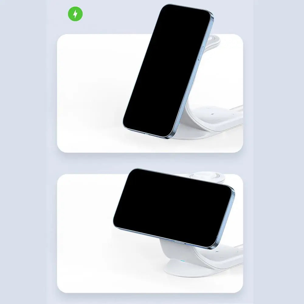 Chargeur sans fil 3 en 1 pour téléphone Support de chargeur magnétique rapide 15w Support de chargeur magnétique rapide Station de charge de chargeur de montre