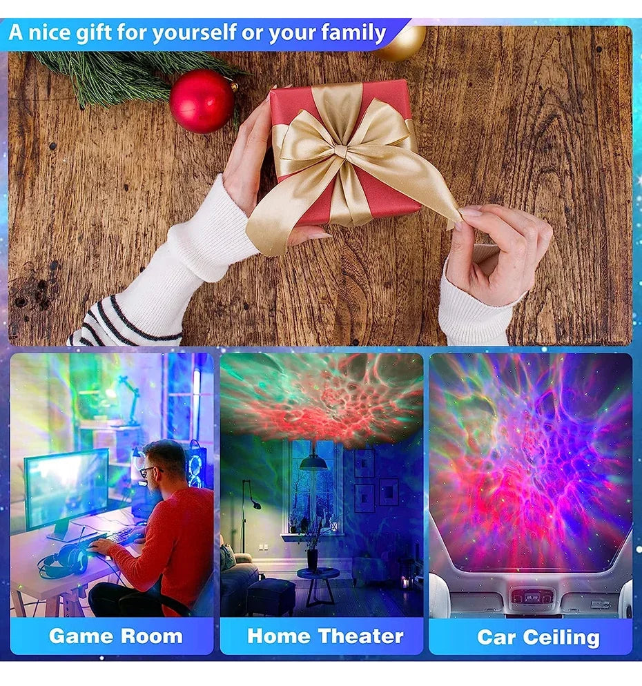 Projecteur d'étoiles Galaxy Night Light Astronaute Space Projector Starry Nebula Ceiling LED Lamp for Bedroom Home Decorative kids gift