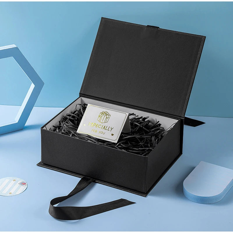 Coffret cadeau magnétique de luxe, coffret cadeau pliable, couvercle rabattable, coffret cadeau de Saint-Valentin