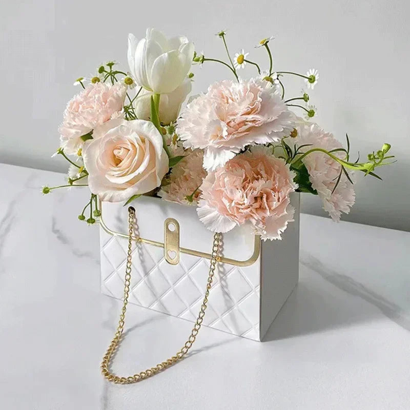 Boîte à fleurs, boîte d'emballage de roses, portable, pour la Saint-Valentin