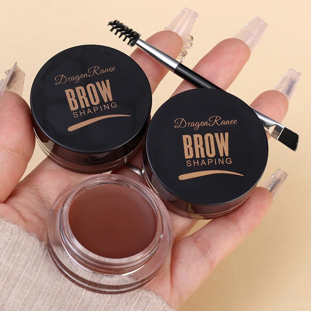 Crème pour sourcils noir brun mat 3D Teinte naturelle.