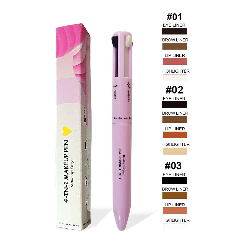 Crayon à sourcils 4 en 1, eye-liner, waterproof, longue tenue.