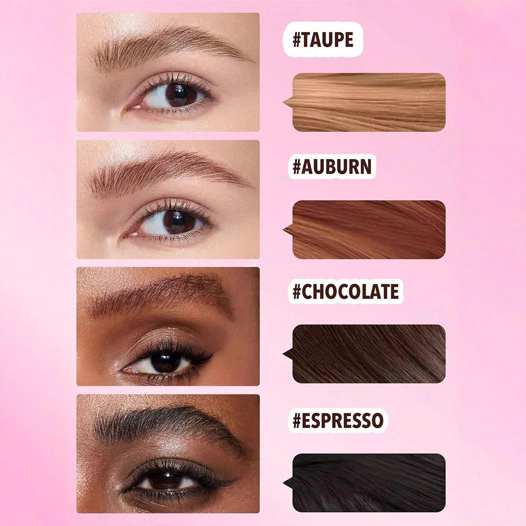 Crème de teinture pour sourcils imperméable longue durée avec pinceau, crayon à sourcils liquide anti-taches pour des sourcils précis et d'aspect naturel