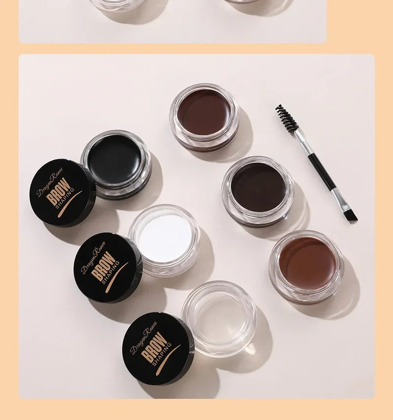 Crème pour sourcils noir brun mat 3D Teinte naturelle.