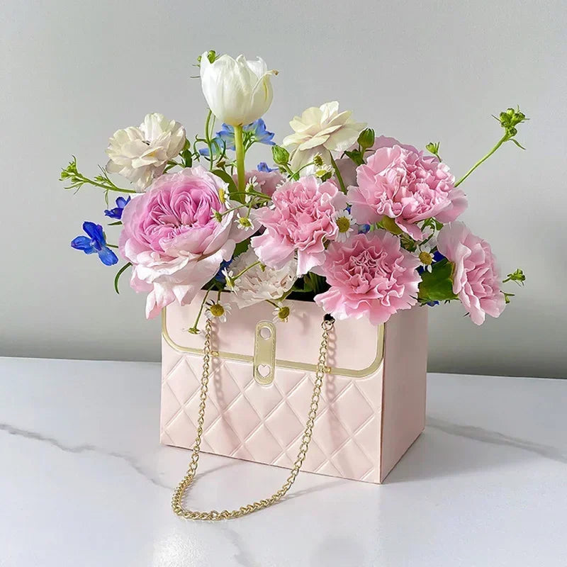 Boîte à fleurs, boîte d'emballage de roses, portable, pour la Saint-Valentin