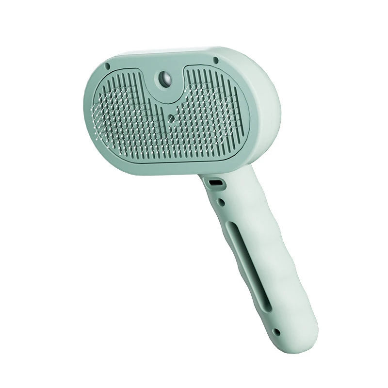Peigne Vapeur Massant pour Chiens et Chats – Tête Ronde Sécurisée, Dents Souples & Spray Hydratant | Brosse Universelle Anti-Noeuds