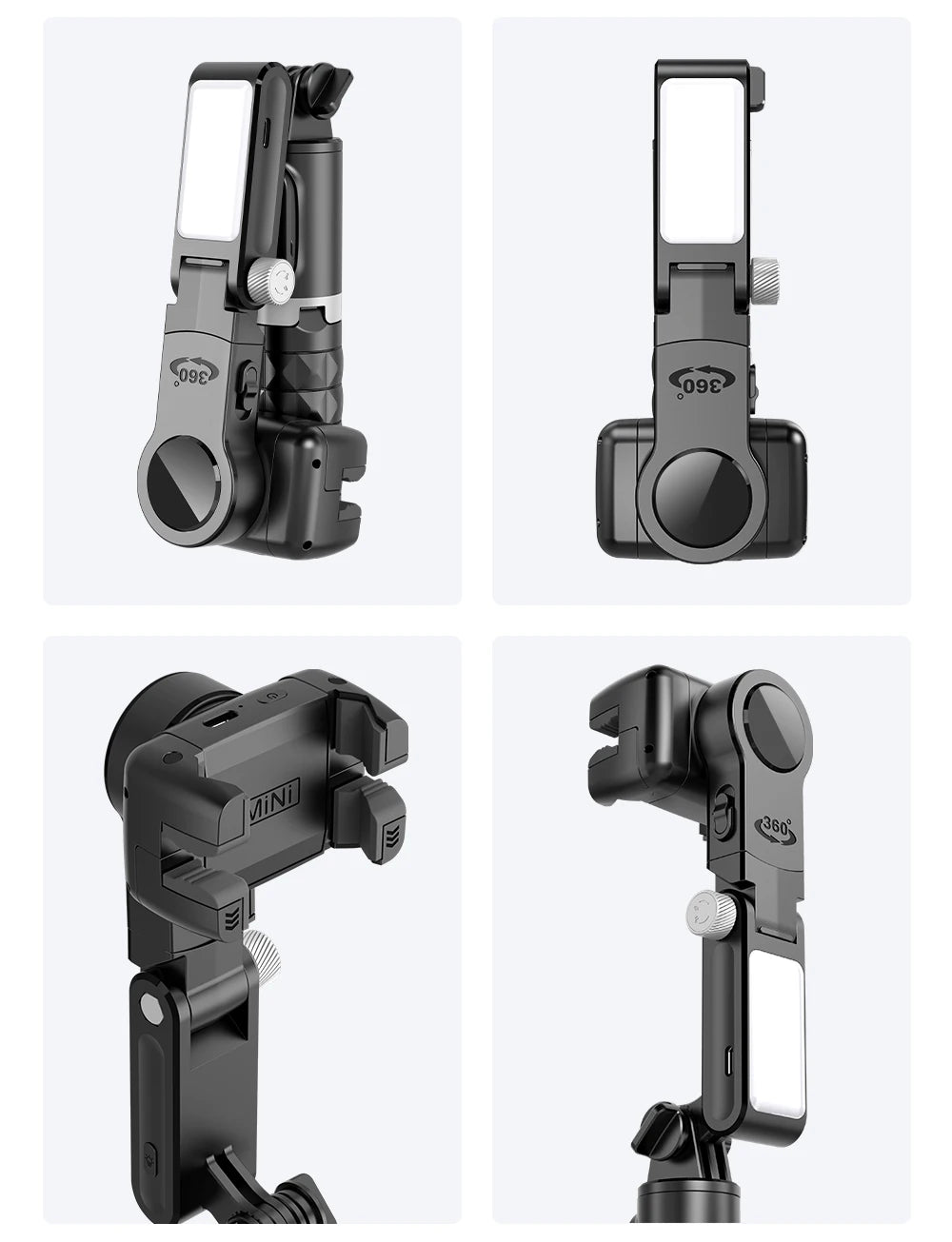 Selfie Stick Téléphone Cardan Stabilisateur Pour iPhone Android Action Caméra Trépied Téléphone Portable Cellule Mobile Smartphone Poignée Poignée Vidéo