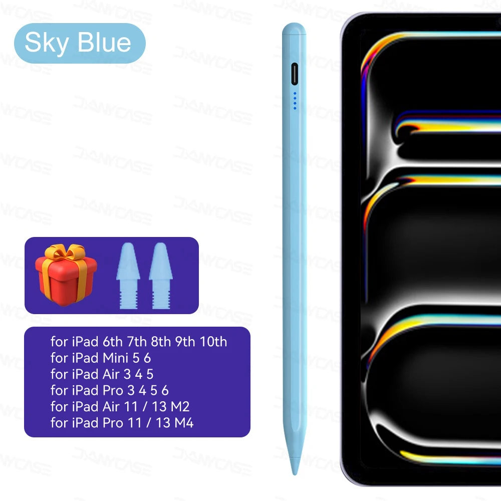 Pour iPad Pencil 10e génération Air 6 M2 Pro M4 Stylus avec inclinaison de la paume, pour iPad Pro 11 12.9 Air 4/5 7/8/9 mini 56 7 Tablette