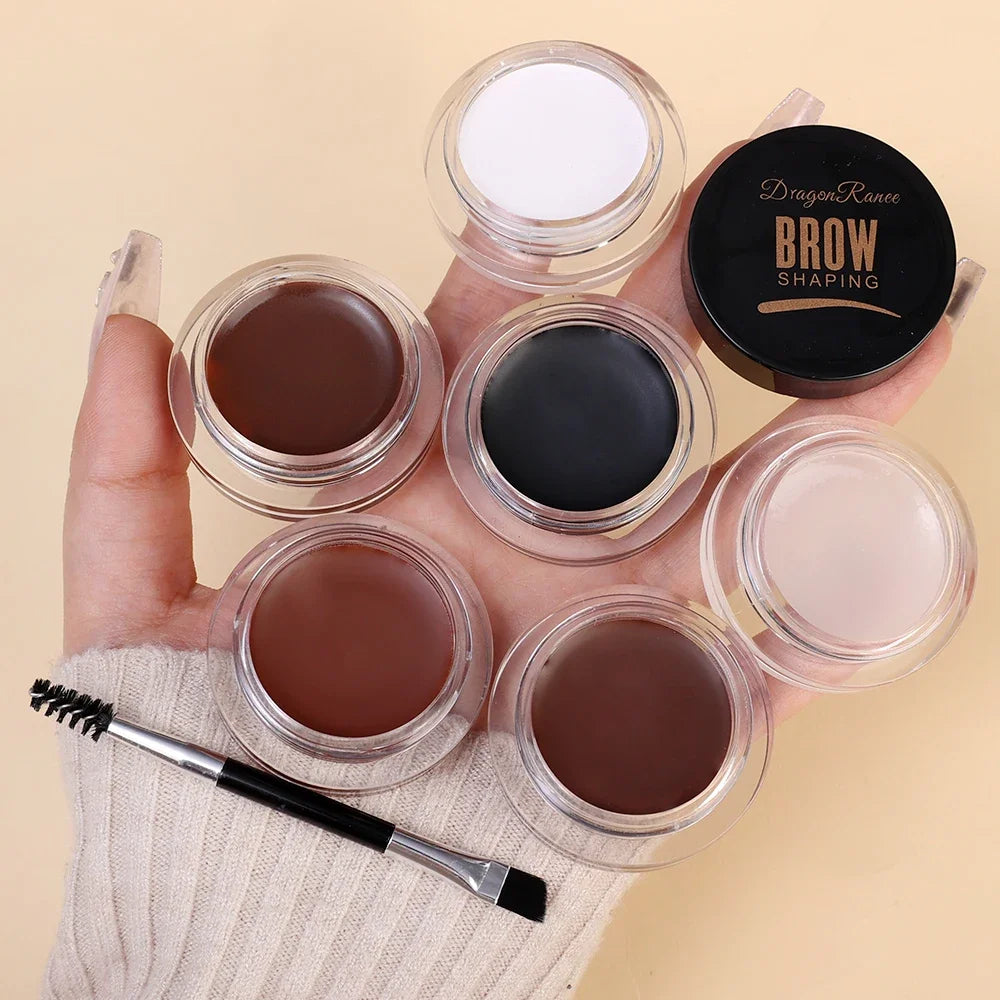 Crème pour sourcils noir brun mat 3D Teinte naturelle.