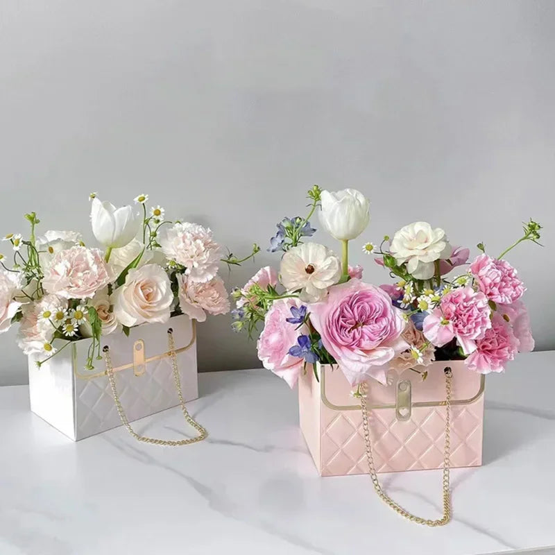 Boîte à fleurs, boîte d'emballage de roses, portable, pour la Saint-Valentin