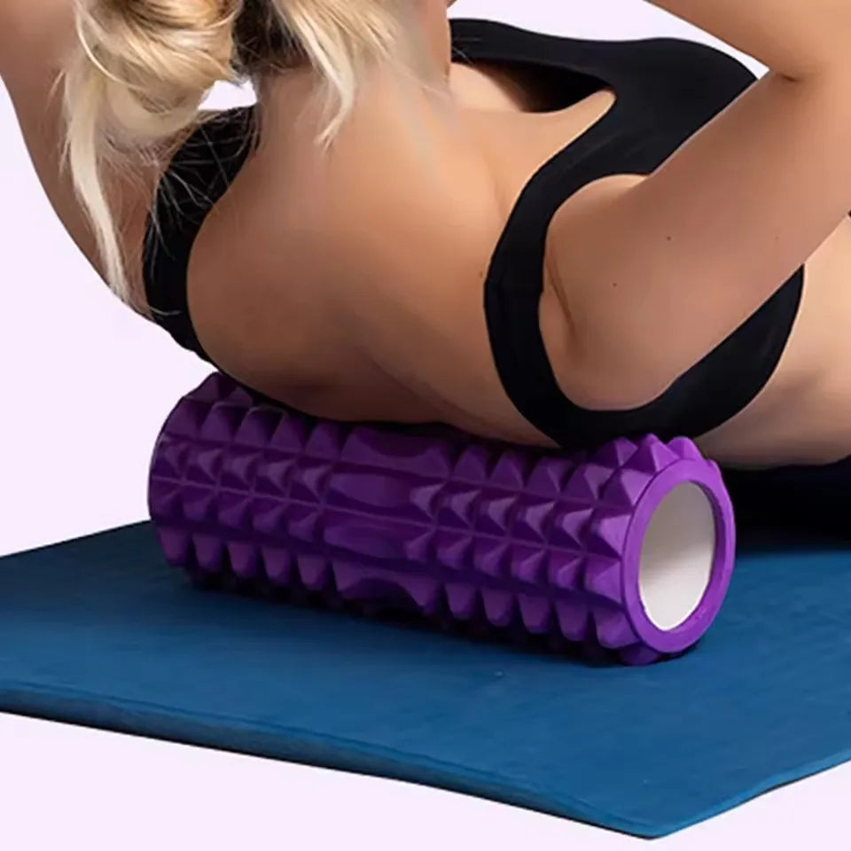 Rouleaux en mousse pour massage musculaire 30CM - Rouleau en mousse dorsale HAUTE densité pour le soulagement des maux de dos et la récupération musculaire dans les jambes et les bras