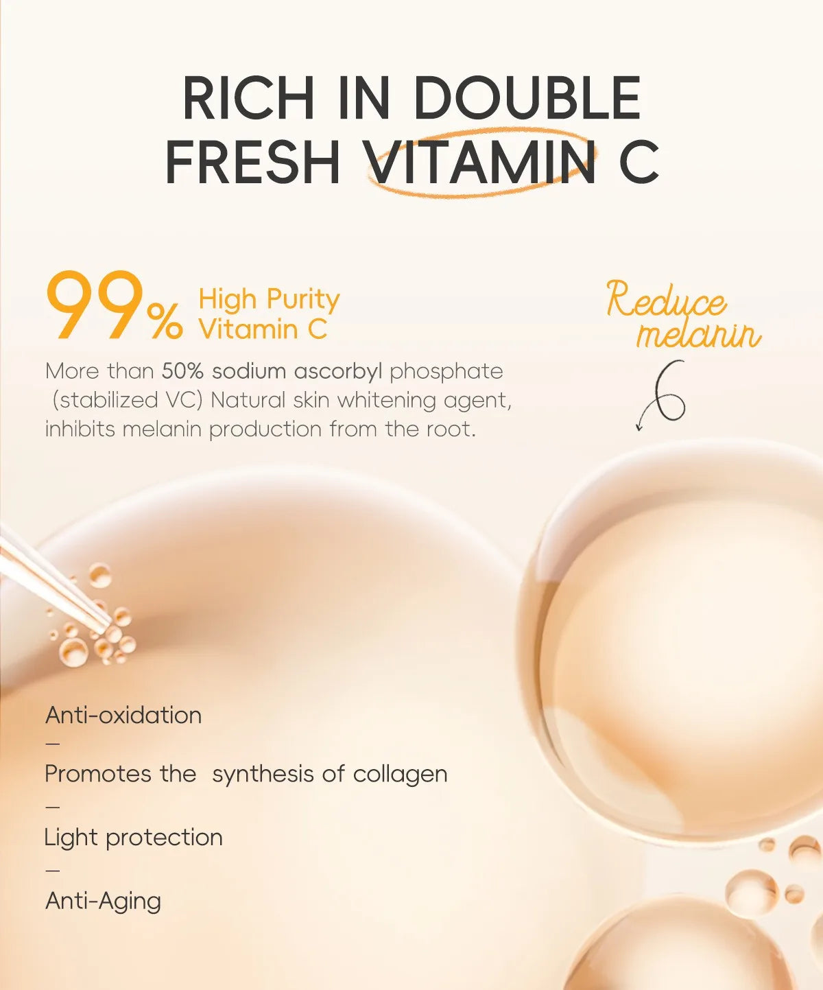 LAIKOU Ensemble de produits de soins de la peau de la série Vitamin C Ensemble de soins de la peau hydratante de 5 pièces Nettoyant Toner Essence Crème pour les yeux et crème pour le visage
