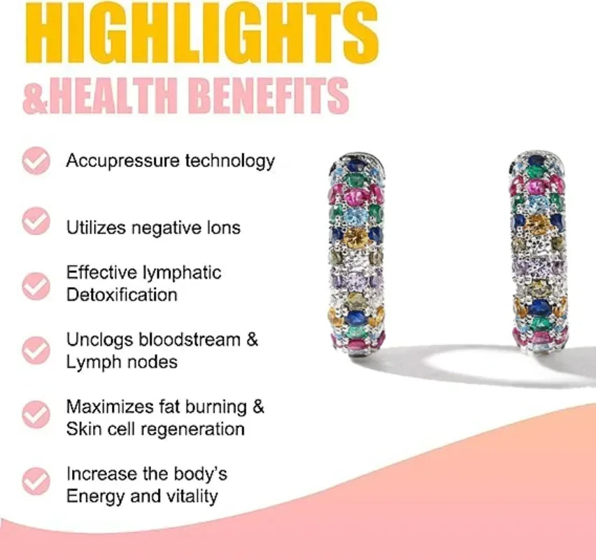 Boucles d'Oreilles en Cristal Drainage Lymphatique