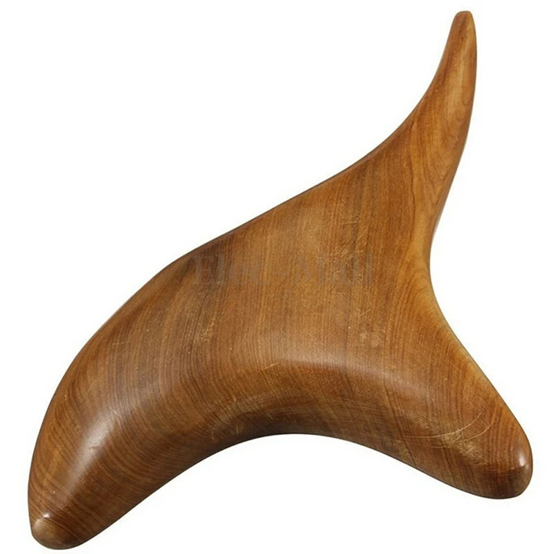 Masseur en bois triangulaire Corps Cou Relaxation de la circulation sanguine Trijumeau Parfumé en bois Outil de réflexologie Thérapie SPA