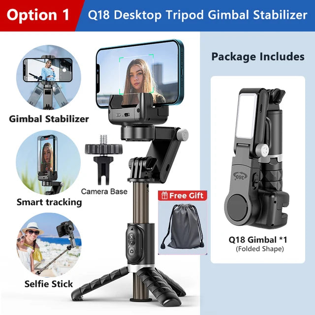 Selfie Stick Téléphone Cardan Stabilisateur Pour iPhone Android Action Caméra Trépied Téléphone Portable Cellule Mobile Smartphone Poignée Poignée Vidéo