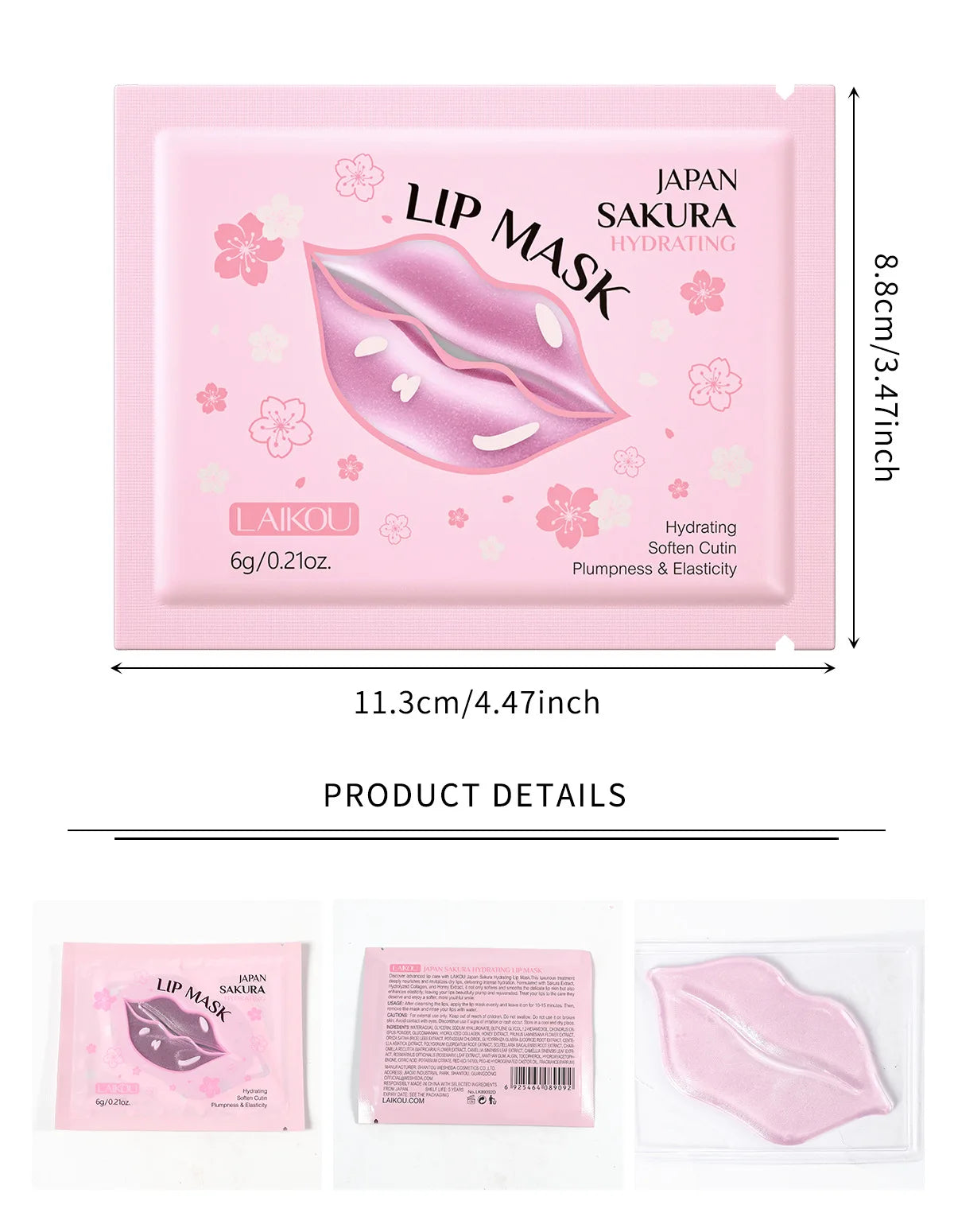 Masque pour les lèvres LAIKOU Sakura 6 g Hydratant