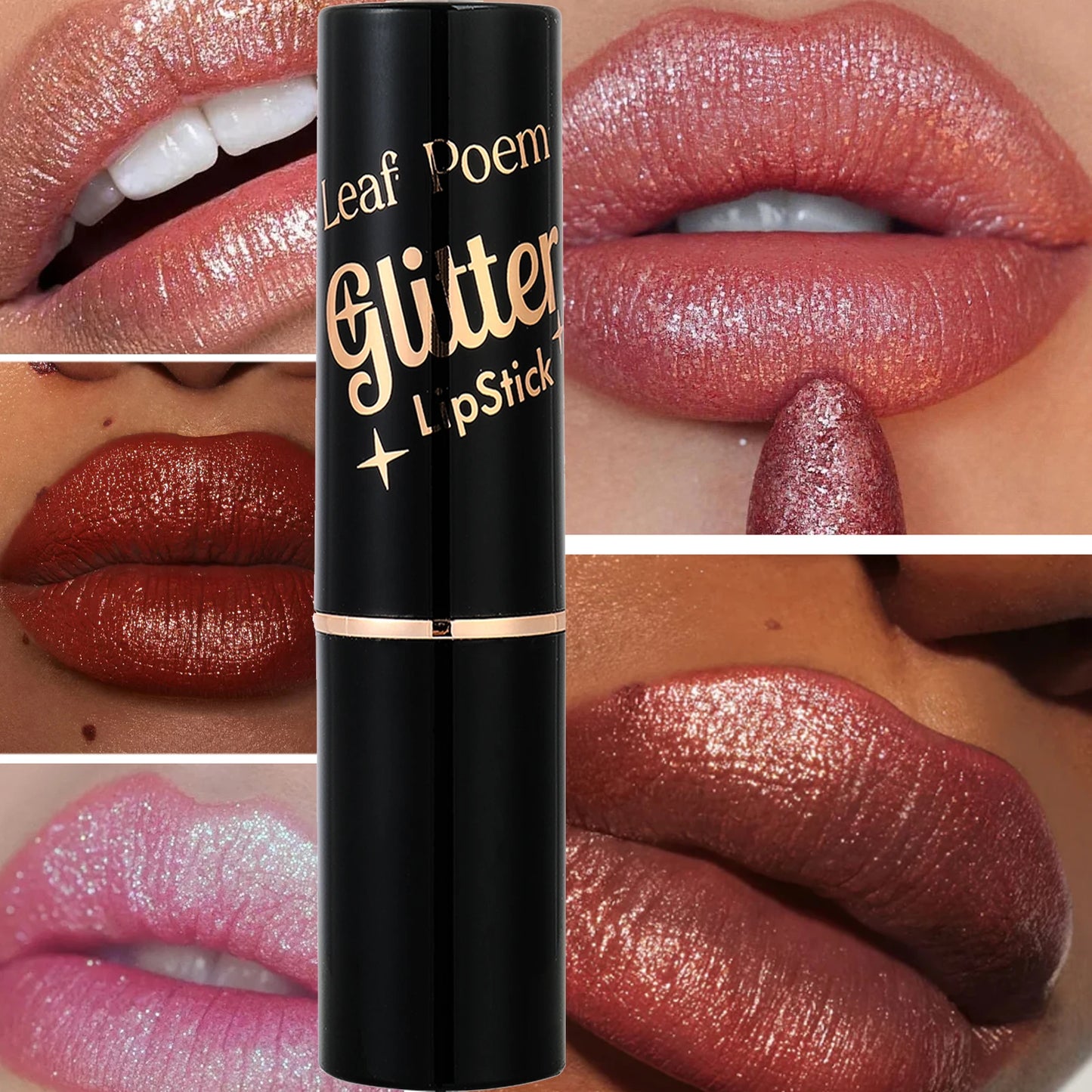 Rouge à lèvres pailleté métallisé, hydratant, waterproof, mat, diamant, nacré, baume teinté